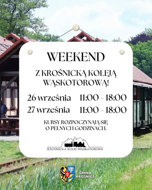 Ostatni weekend sezonu z Krośnicką Koleją Wąskotorową – 26 i 27 września