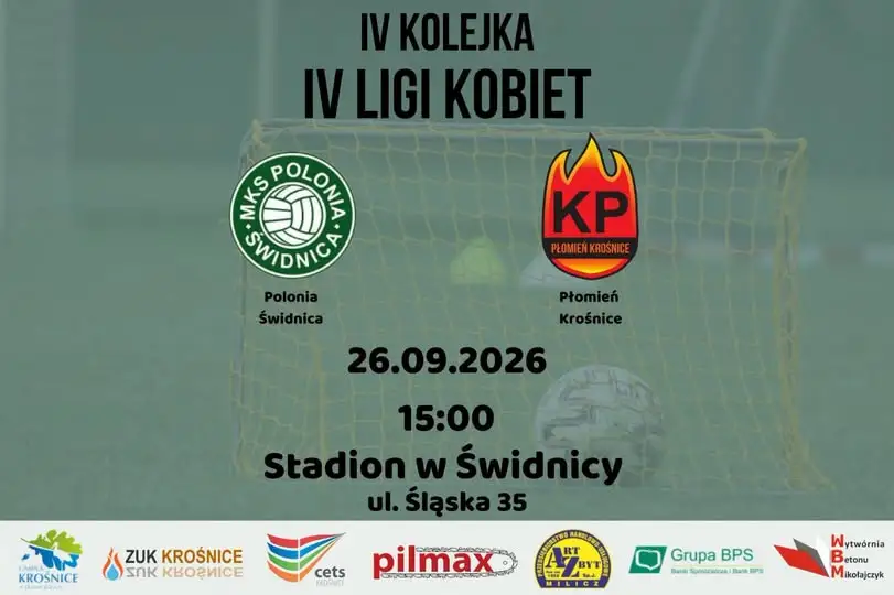 IV liga kobiet: Płomień Krosnice zagra na wyjeździe z Polonią Świdnica
