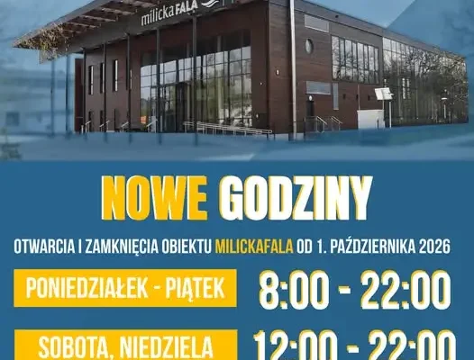 milickaFALA zmienia godziny otwarcia od 1 października 2026