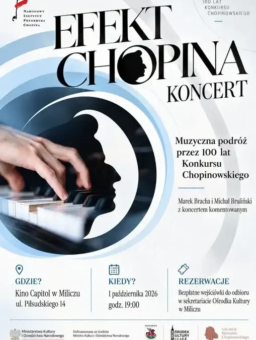 Wieczór z Chopinem w Kinie Capitol w Miliczu – już dziś o 19:00