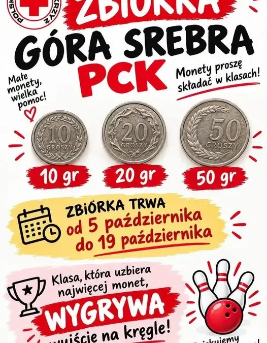 Góra Srebra PCK – szkolna zbiórka monet z nagrodą dla najlepszej klasy