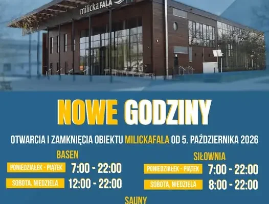 Milicka Fala wydłuża godziny otwarcia od 5 października 2026