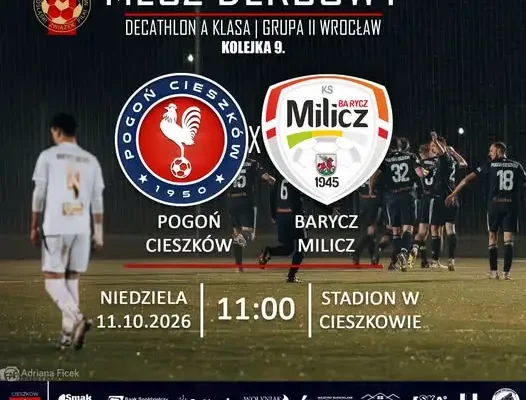 Derby na własnym boisku – Pogoń Cieszków kontra Barycz Milicz