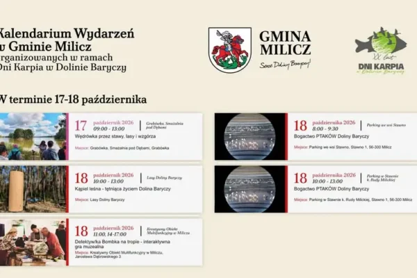 Dni Karpia w Dolinie Baryczy – kalendarium wydarzeń w Gminie Milicz