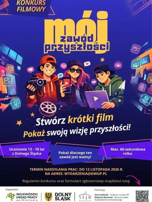 Konkurs filmowy „Mój zawód przyszłości” – PUP Milicz zachęca do udziału