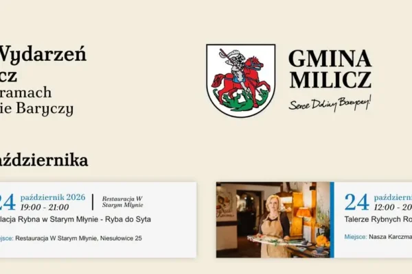 Dni Karpia w Dolinie Baryczy – kalendarium wydarzeń w Gminie Milicz na 24 października