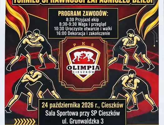 Zawody zapaśnicze w Cieszkowie już w sobotę – UKS Olimpia zaprasza do kibicowania