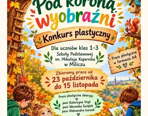 Jesienny konkurs plastyczny „Pod koroną wyobraźni” dla uczniów klas I–III