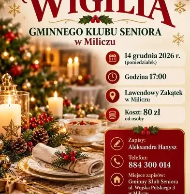 Miliccy seniorzy zapraszają na andrzejki, wyjazd do Wrocławia i wigilię