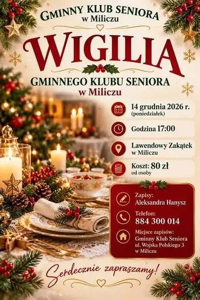 Miliccy seniorzy zapraszają na andrzejki, wyjazd do Wrocławia i wigilię